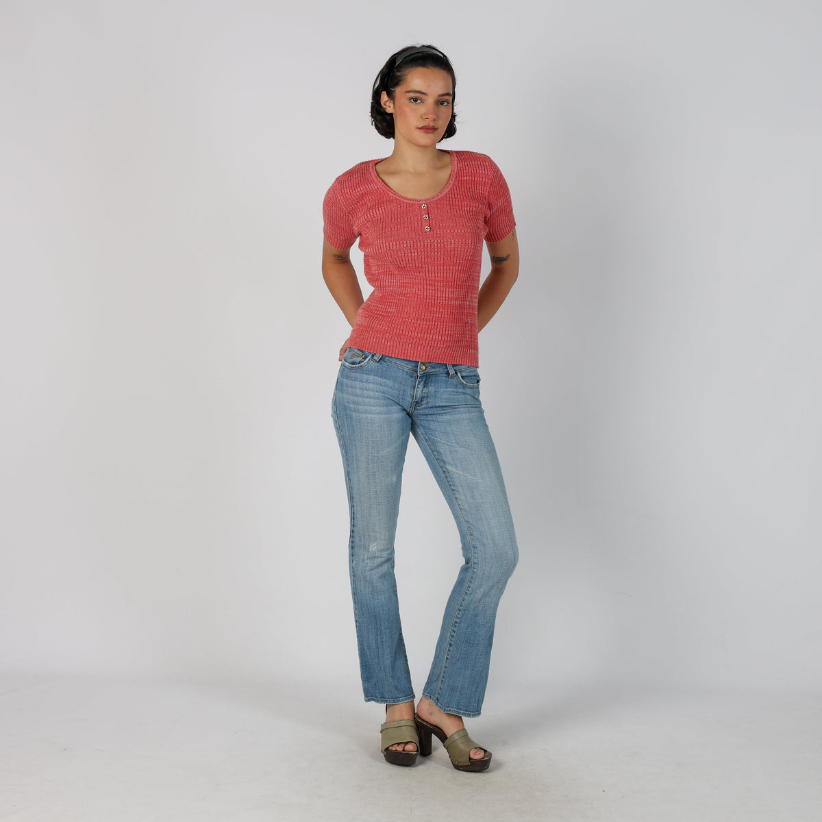 Light Blue Y2K Bootcut Jeans (XS)