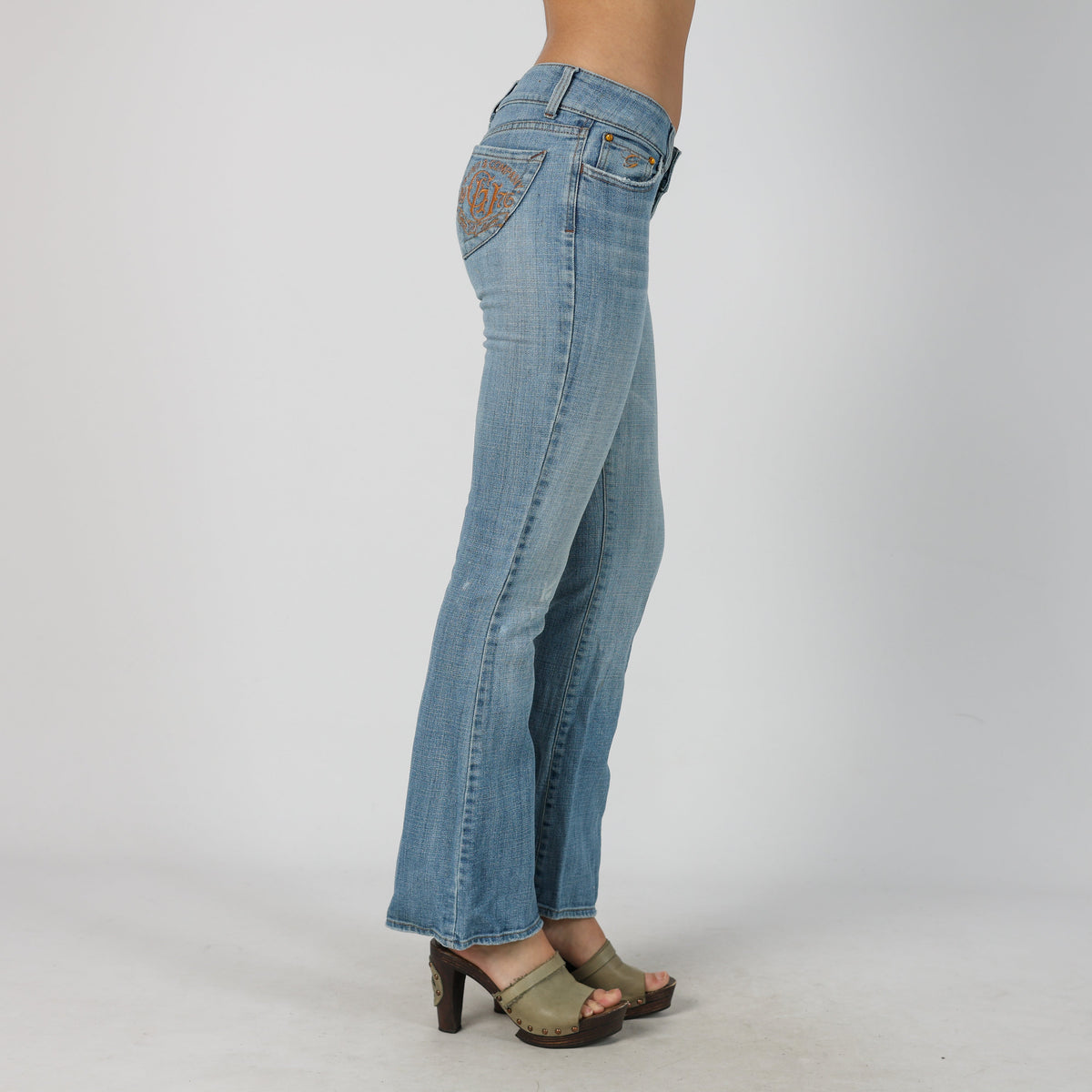 Light Blue Y2K Bootcut Jeans (XS)