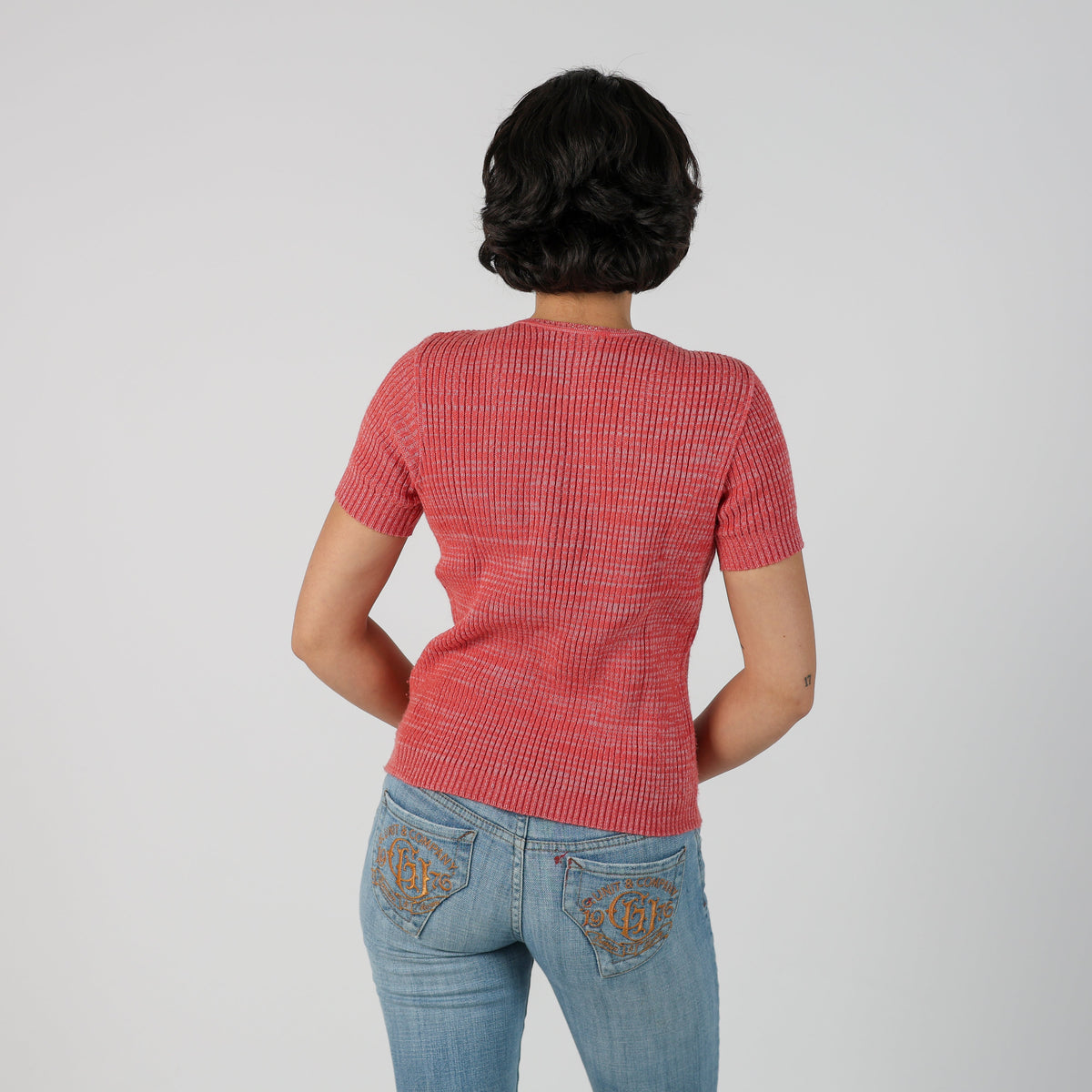 Pink Y2K Knitted Top (S)