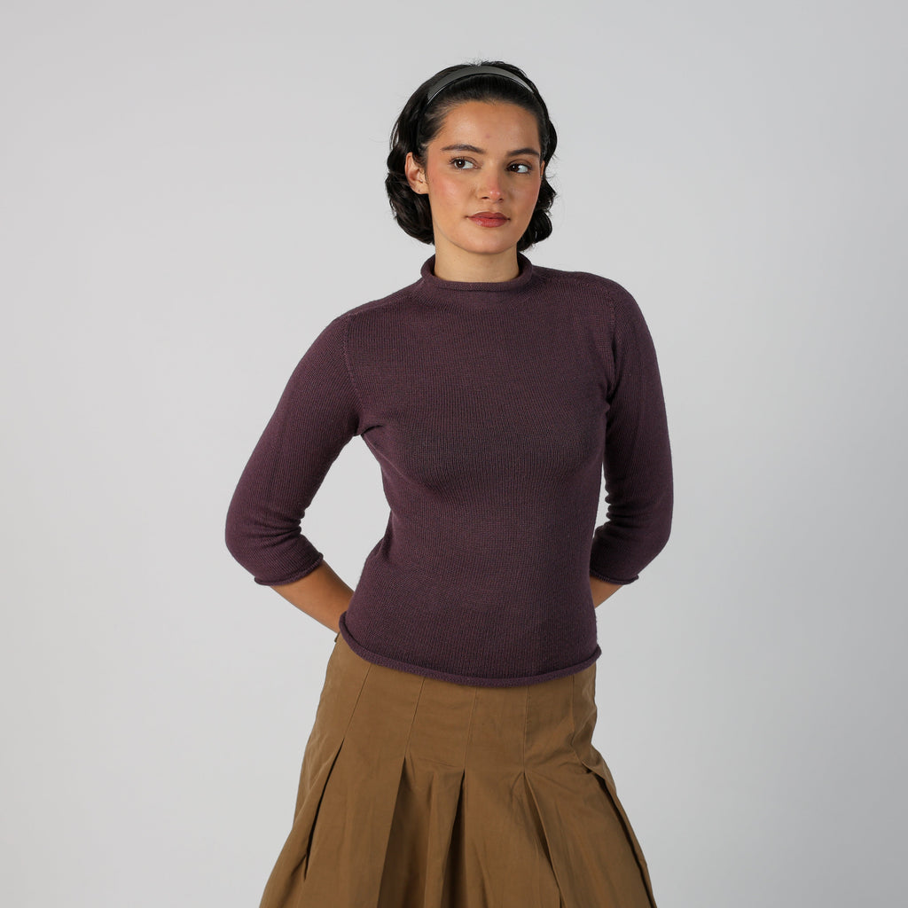 Purple Y2K Onyx Knitted Jumper Merino wool blend (S)