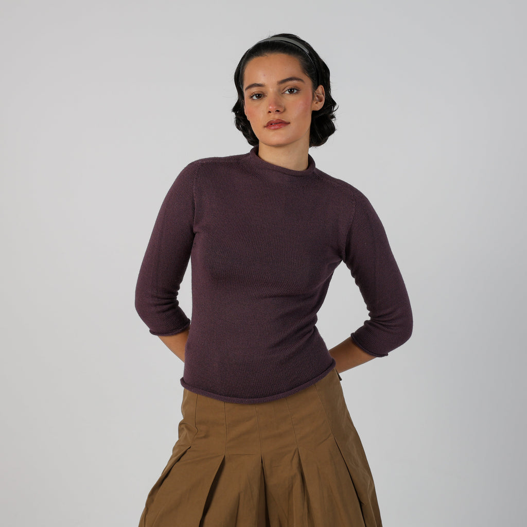 Purple Y2K Onyx Knitted Jumper Merino wool blend (S)