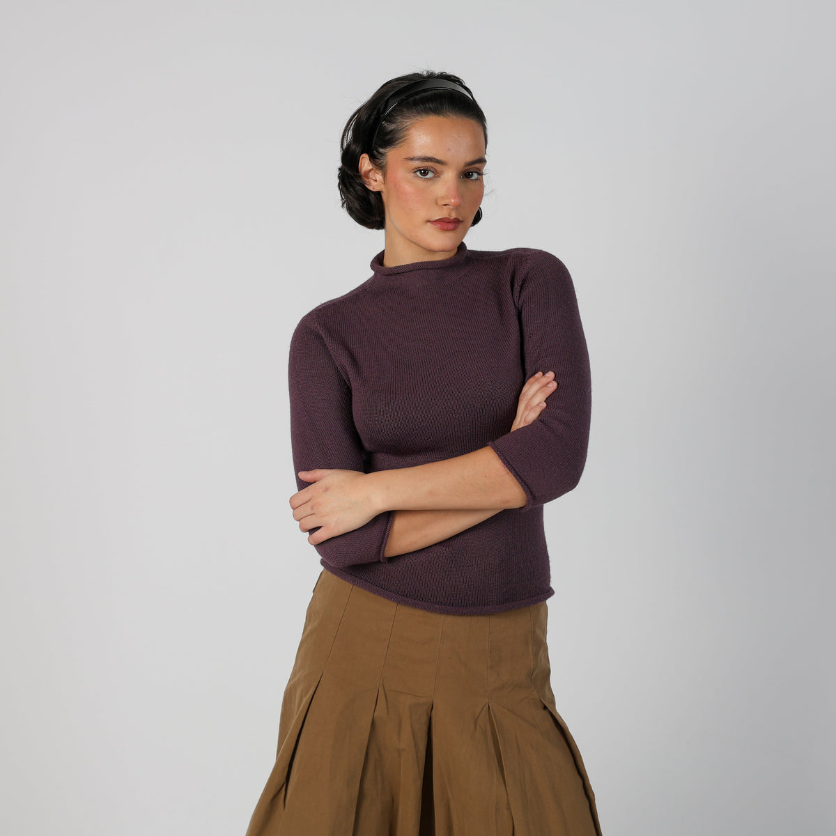 Purple Y2K Onyx Knitted Jumper Merino wool blend (S)