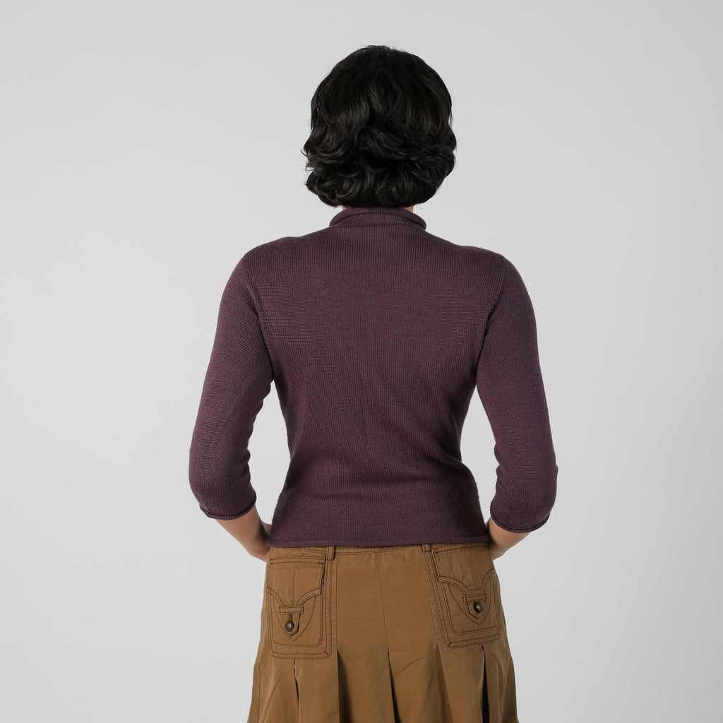 Purple Y2K Onyx Knitted Jumper Merino wool blend (S)