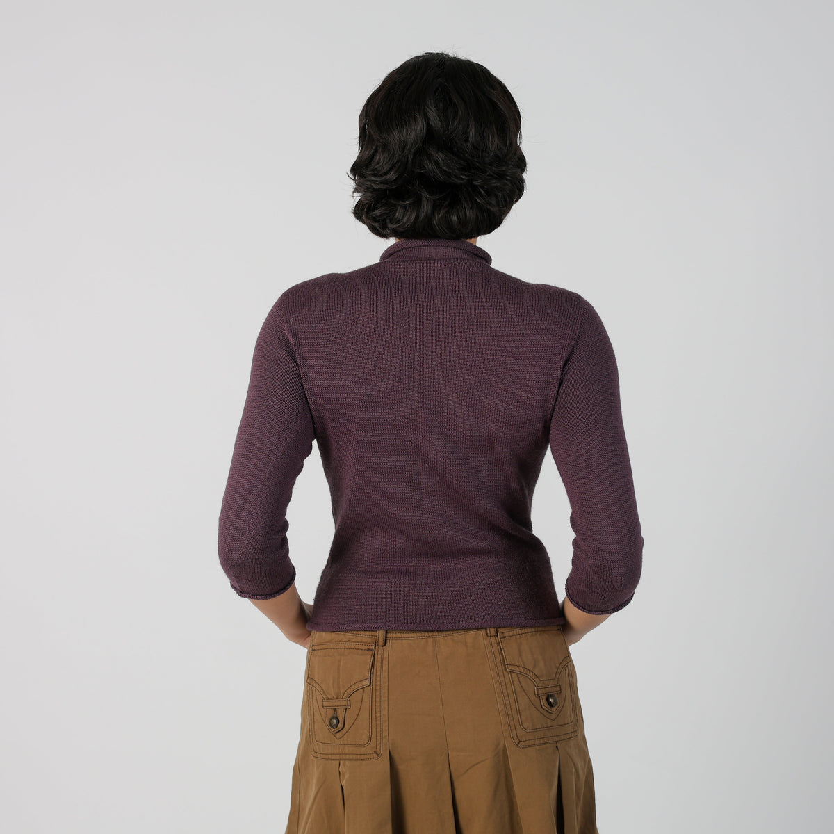Purple Y2K Onyx Knitted Jumper Merino wool blend (S)