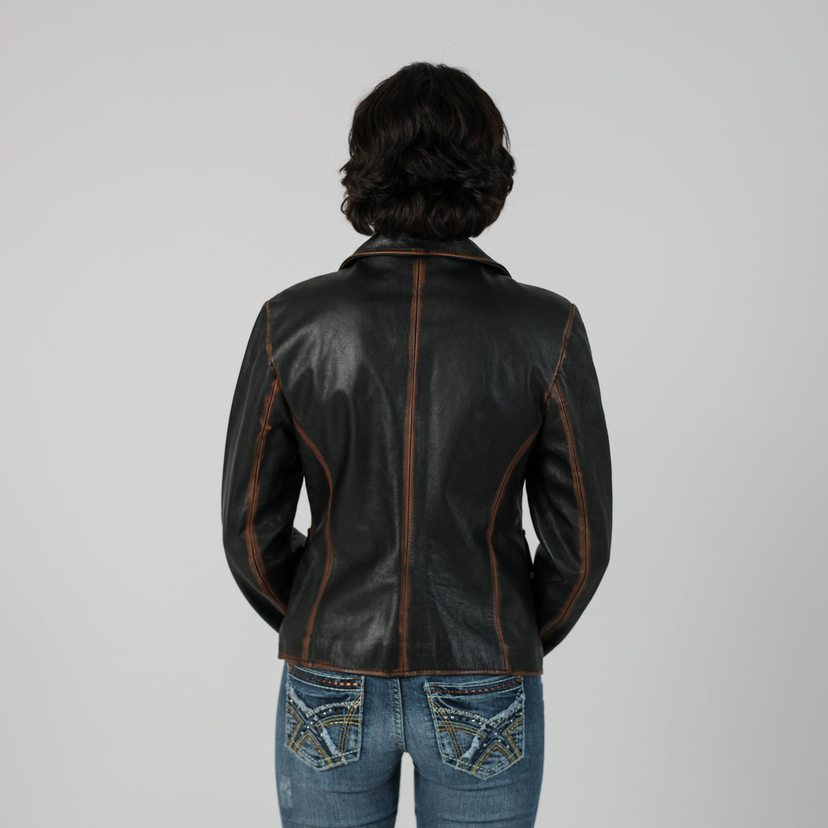 Brown Y2K Made in Italy Leather Jacket (S)