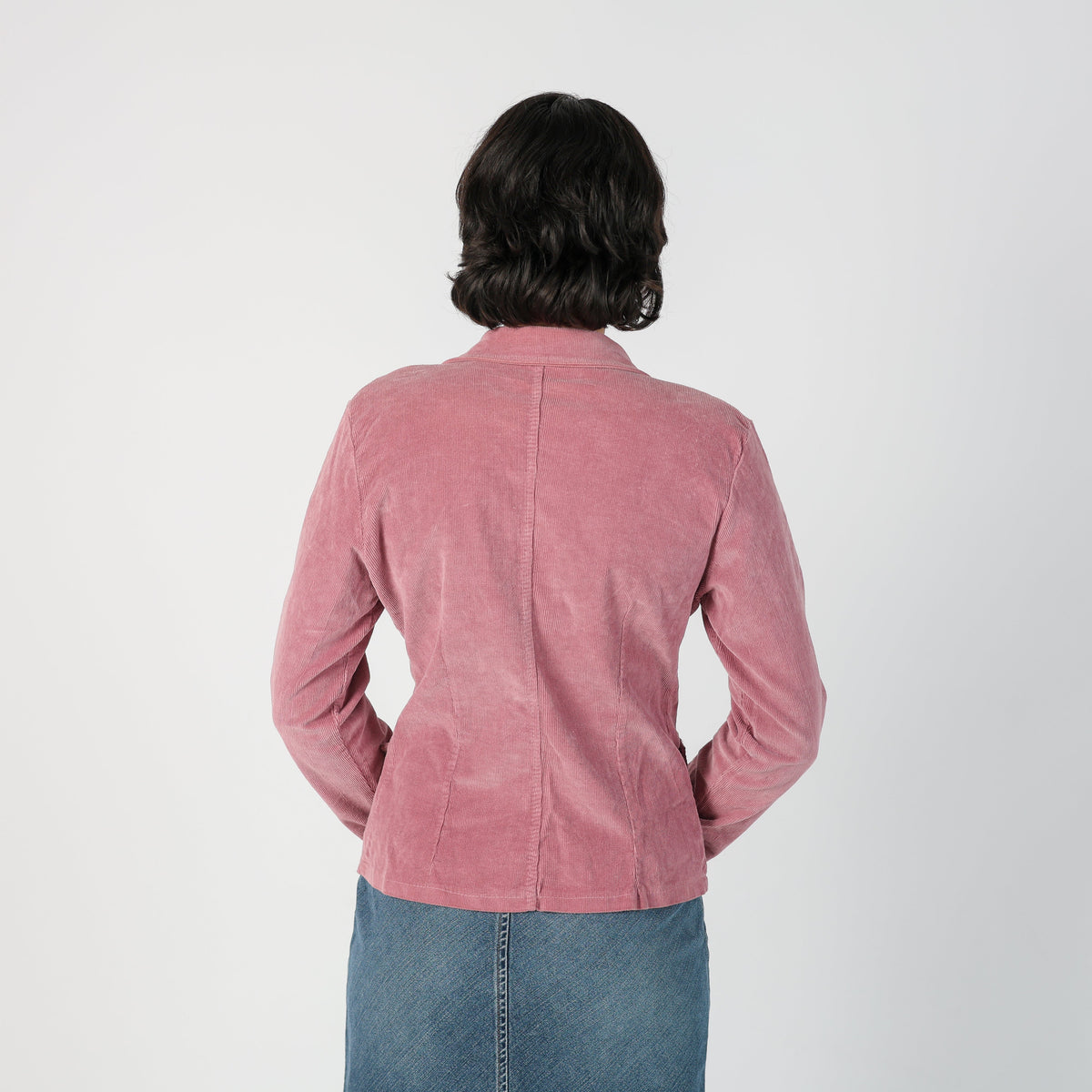 Baby Pink Y2K Cord Jacket (S)