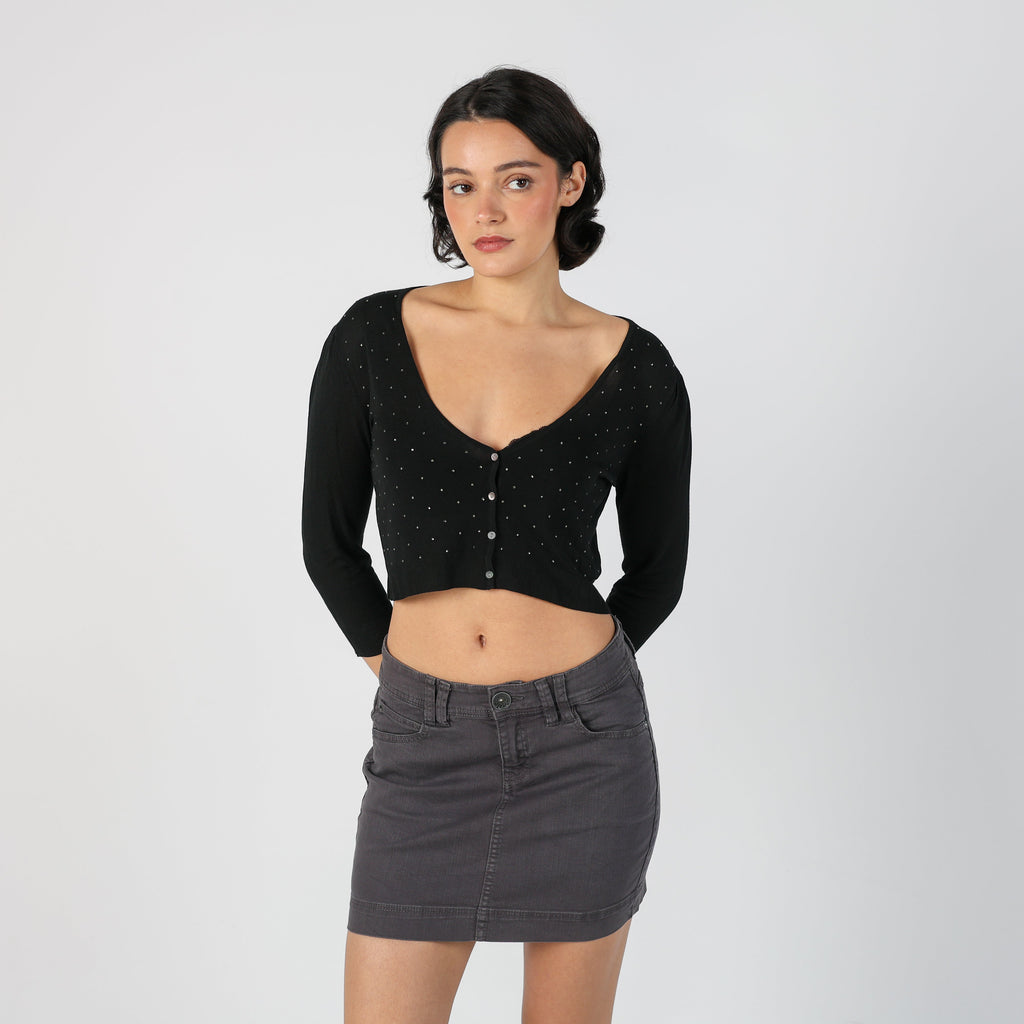 Black Y2K Anna Gabri Cardigan (S)
