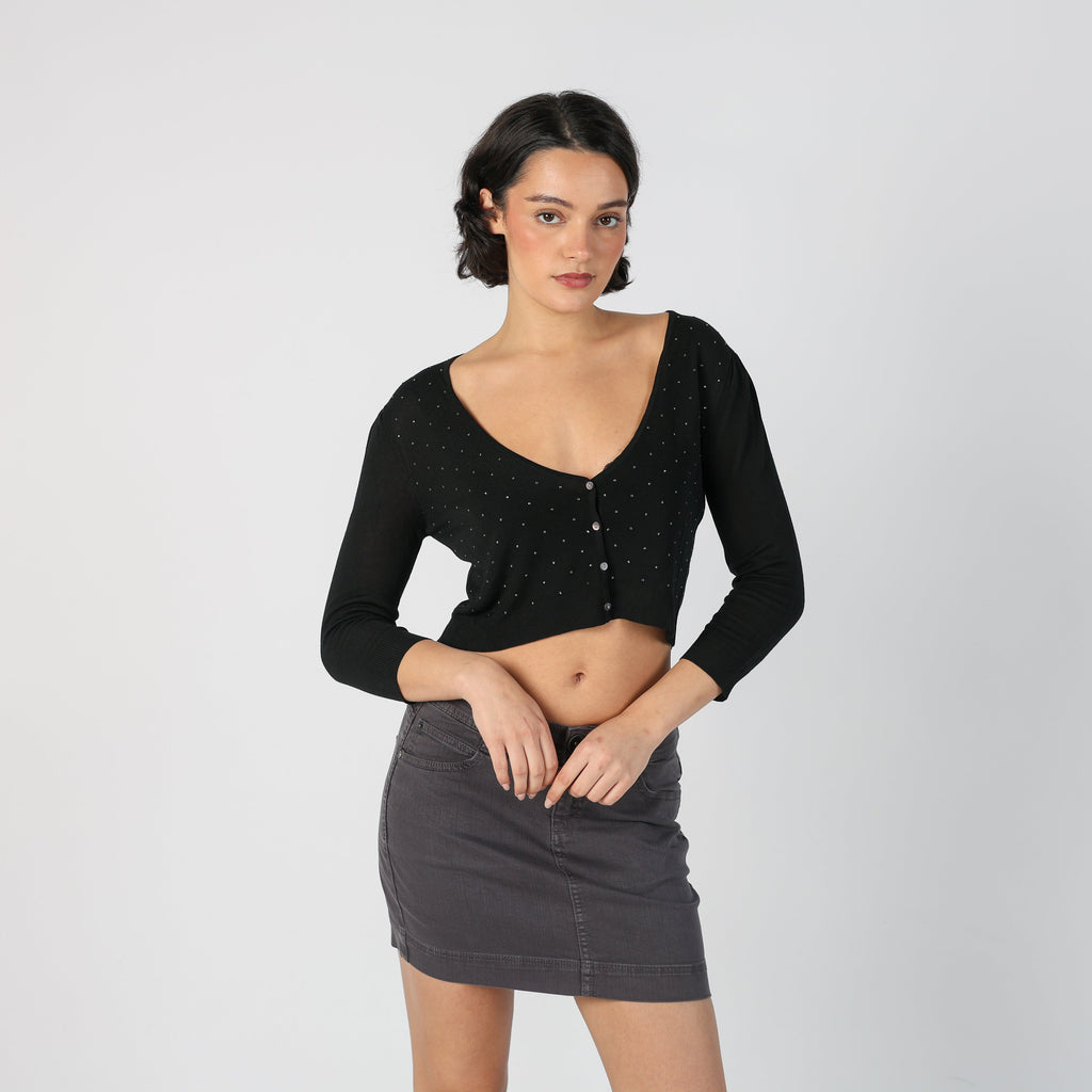 Black Y2K Anna Gabri Cardigan (S)