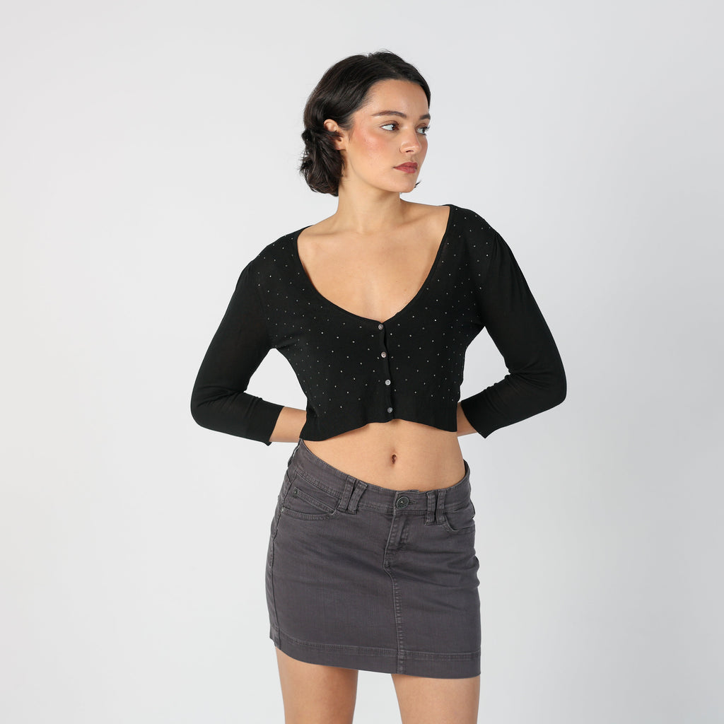 Black Y2K Anna Gabri Cardigan (S)