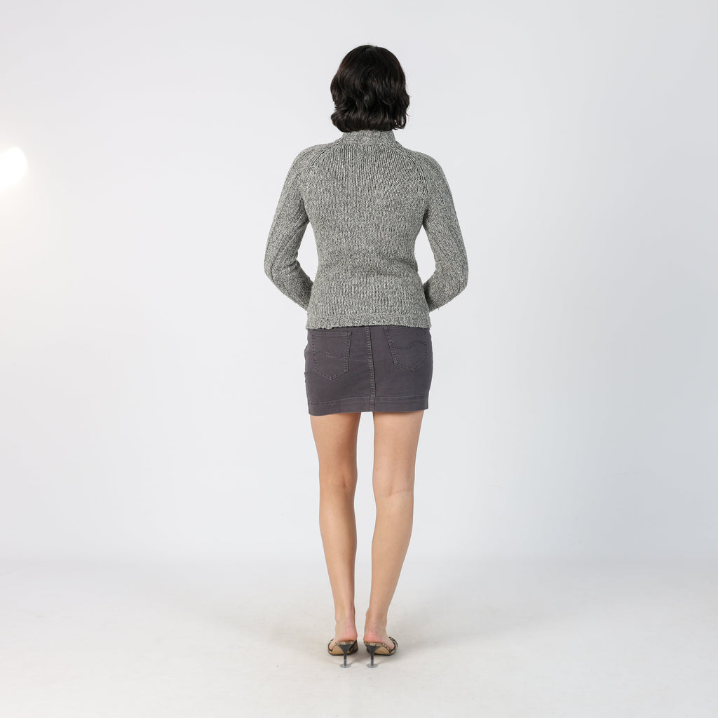 Charcoal Grey Y2K s.Oliver Denim Mini Skirt (M)
