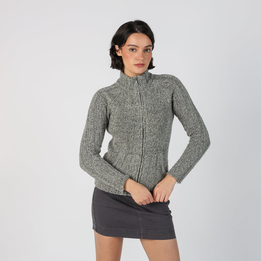 Grey Y2K Onyx Knitted Jumper (S)