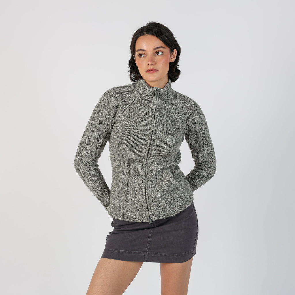 Grey Y2K Onyx Knitted Jumper (S)