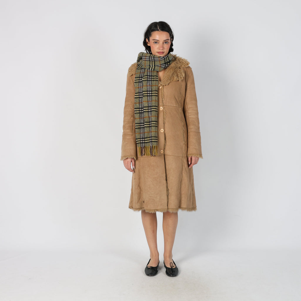 Tan Y2K V.B. Afghan Coat (M)