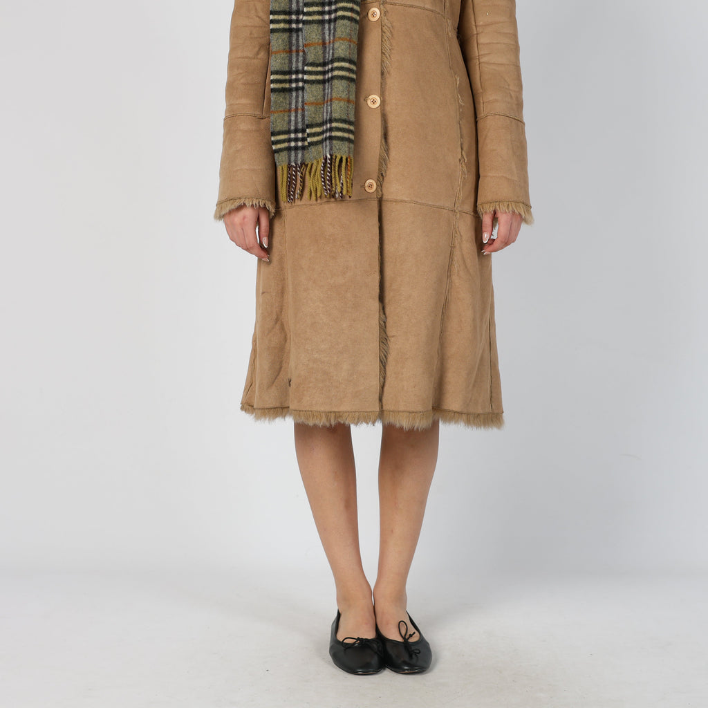 Tan Y2K V.B. Afghan Coat (M)