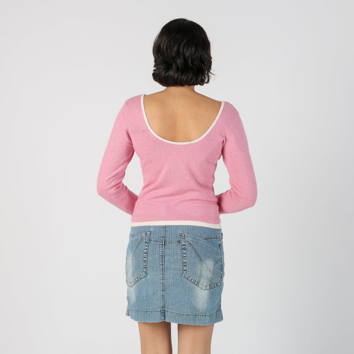Pink Y2K Made in Italy Woven Top (XS)