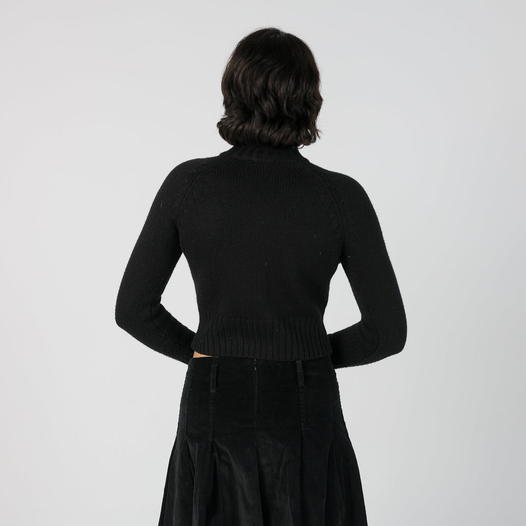 Black Y2K Motivi Knitted Jumper (S)