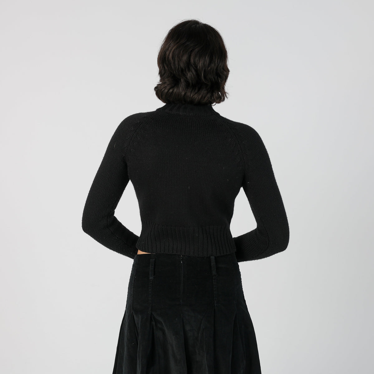 Black Y2K Motivi Knitted Jumper (S)