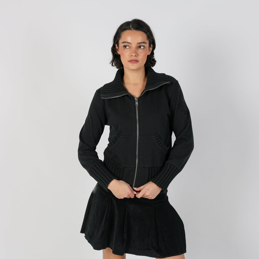 Black Y2K Woven Jacket (M)