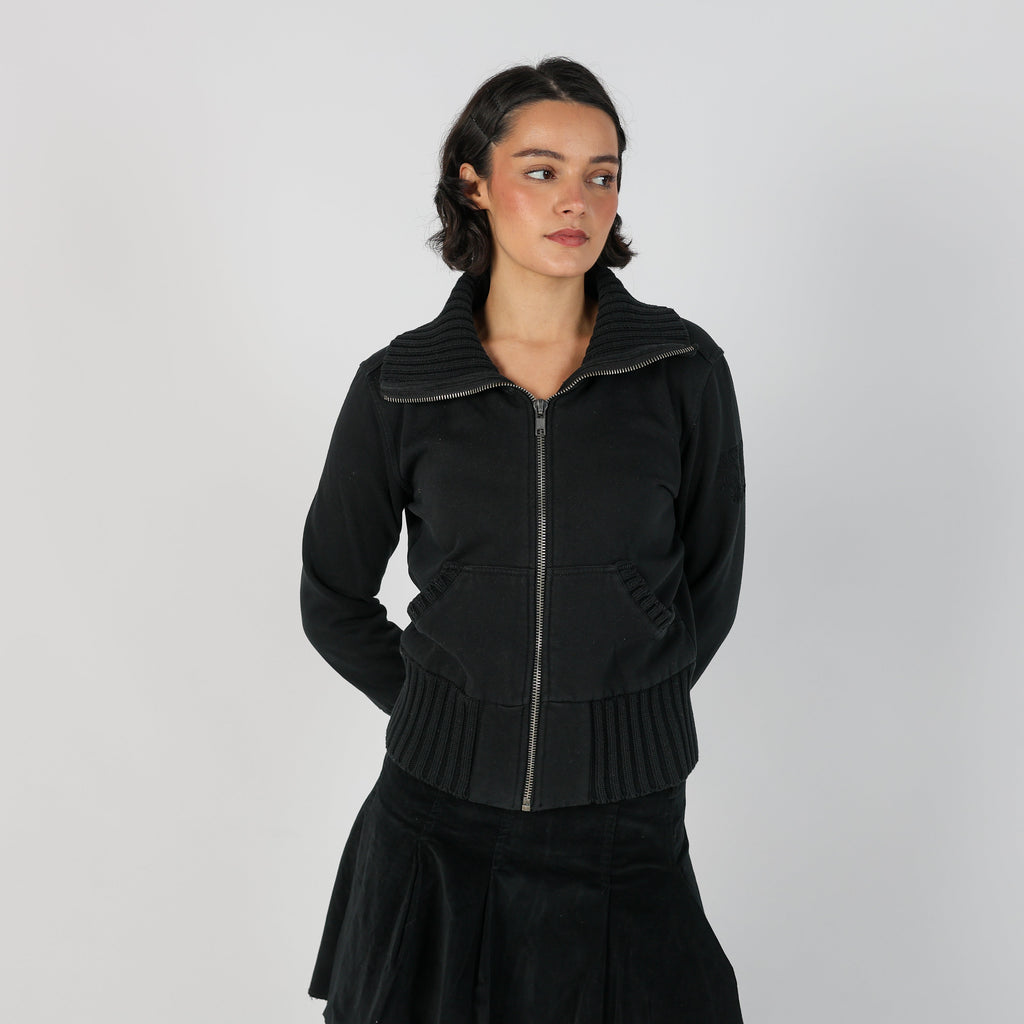 Black Y2K Woven Jacket (M)