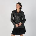 Black Y2K Made in Italy Leather Jacket (S)
