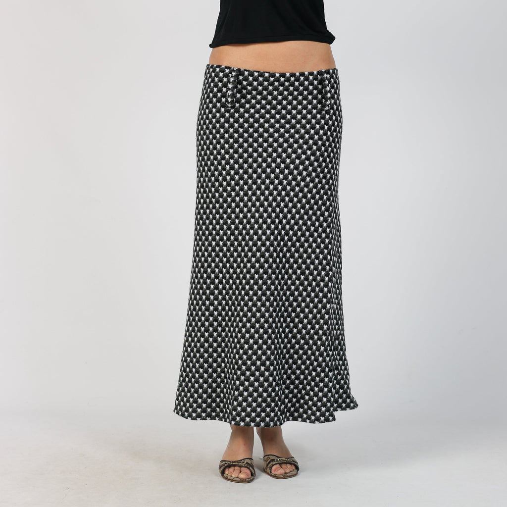 Black Y2K Ewaco Woven Maxi Skirt (M)