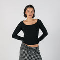 Black Y2K Nazareno Gabrielli Long Sleeve Top (S)