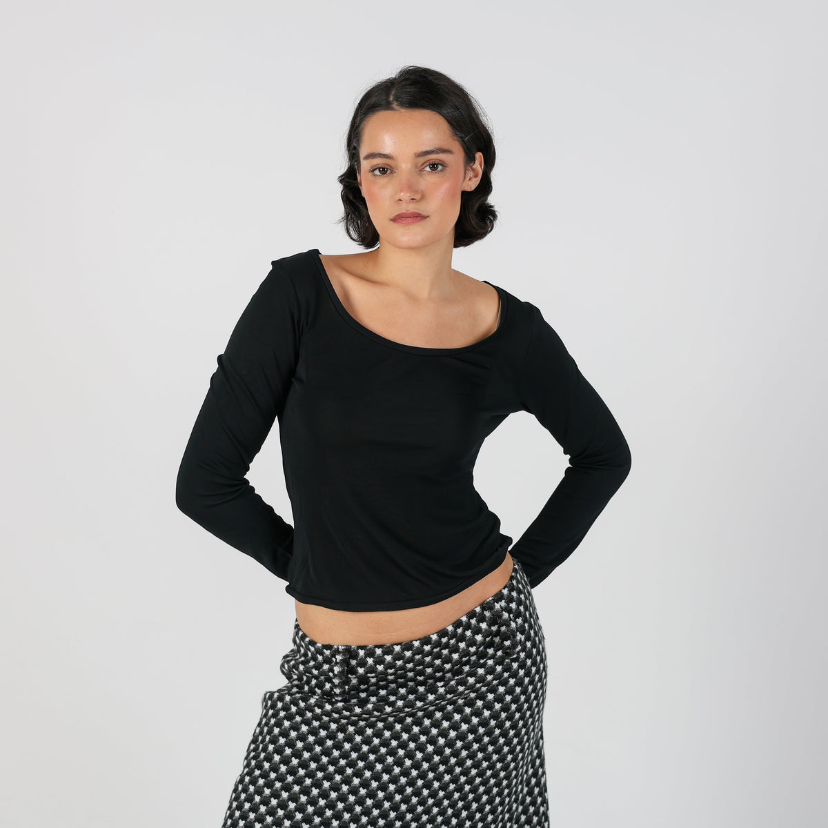 Black Y2K Nazareno Gabrielli Long Sleeve Top (S)