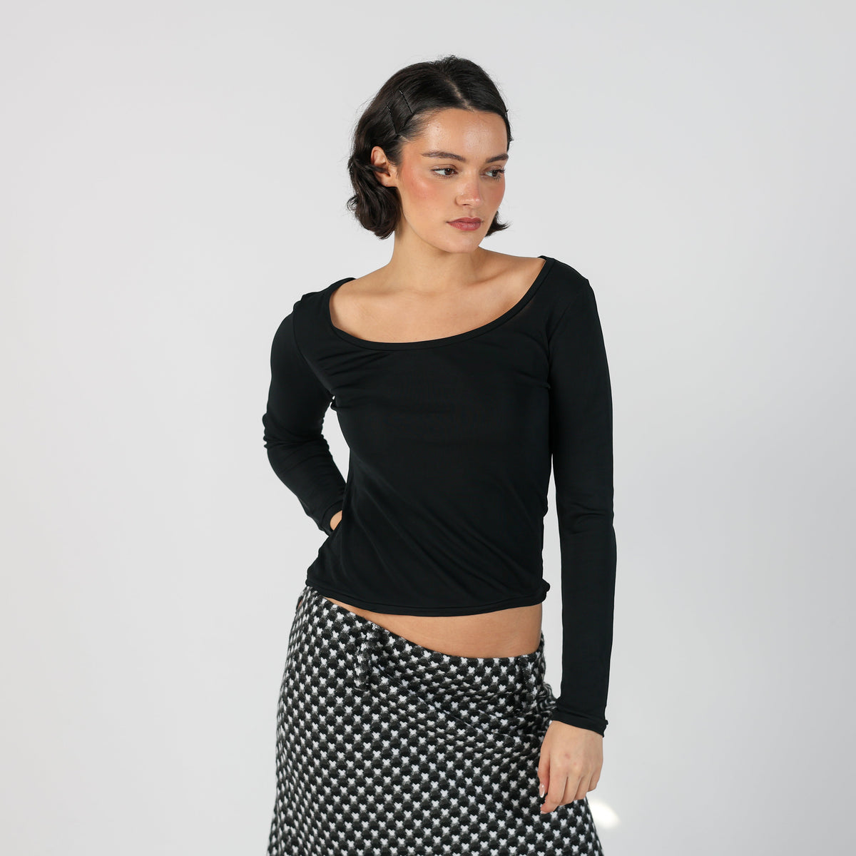 Black Y2K Nazareno Gabrielli Long Sleeve Top (S)