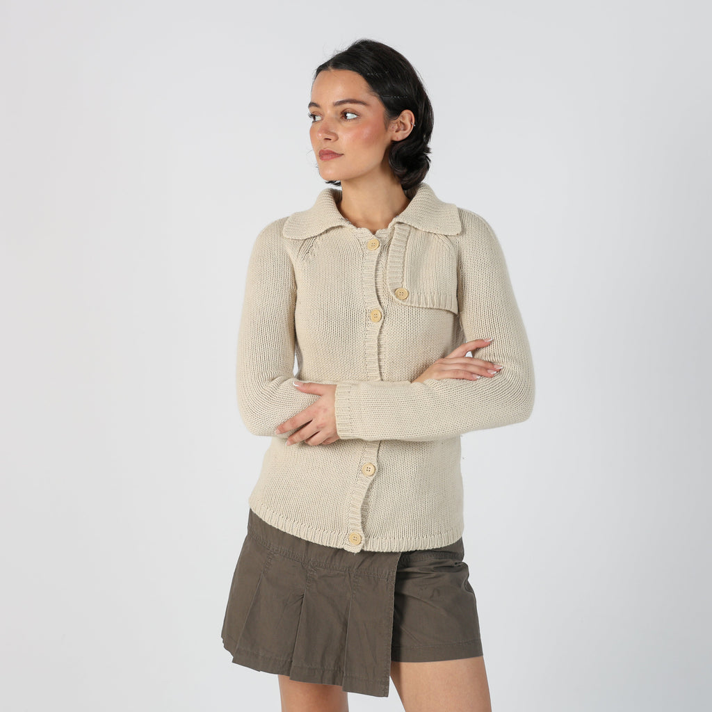 Cream Y2K Cardigan (S)