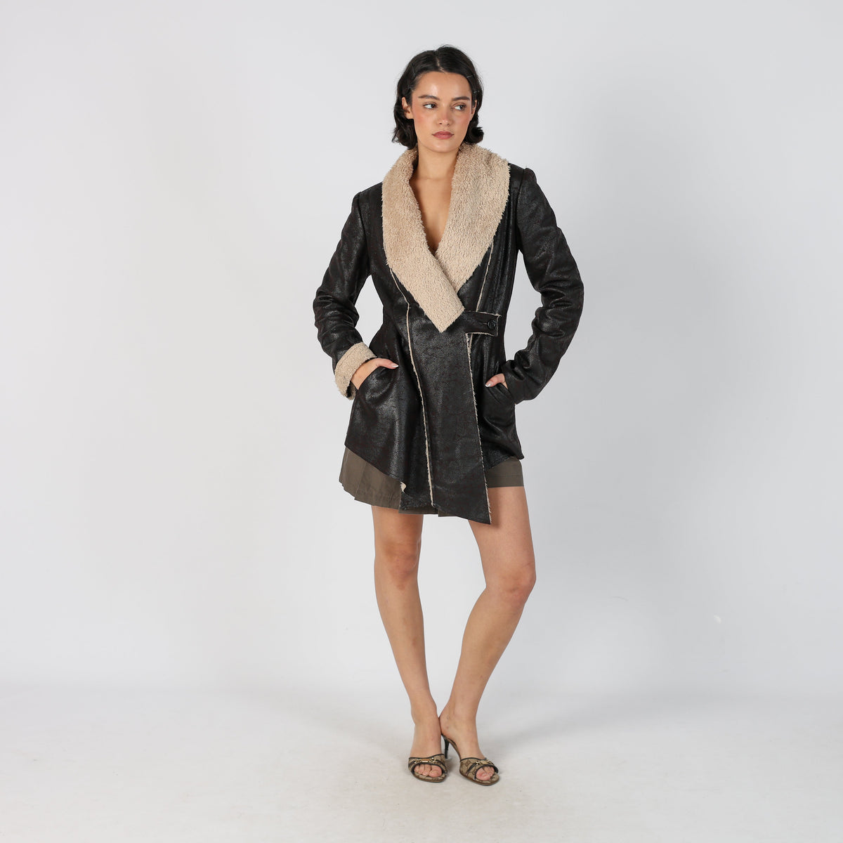 Black Y2K Nemo Afghan Coat (M)