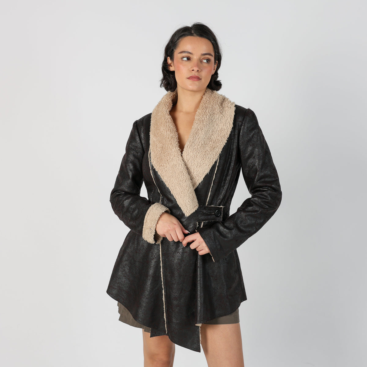 Black Y2K Nemo Afghan Coat (M)