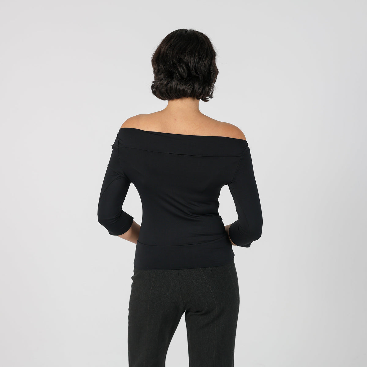 Black Y2K Blu Sand Bardot Top (S)