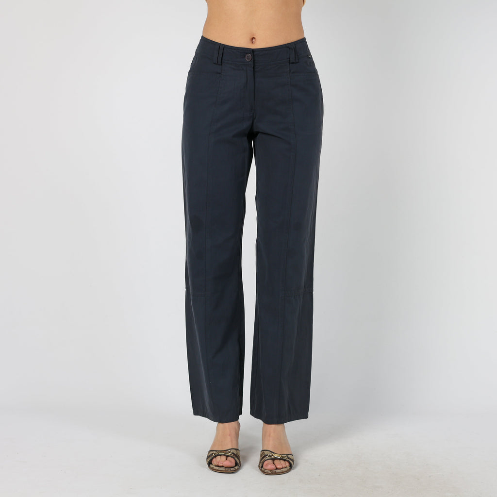 Navy Blue Y2K Street One Woven Trousers (S)