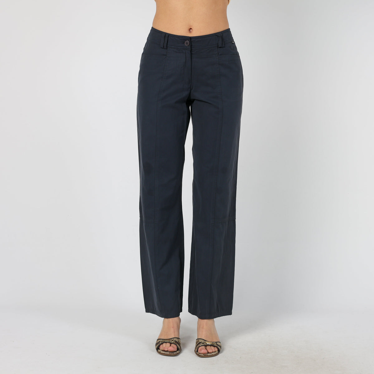 Navy Blue Y2K Street One Woven Trousers (S)