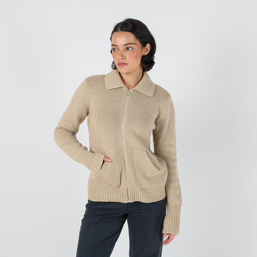 Beige Y2K Made in Italy Knitted Jumper (S)