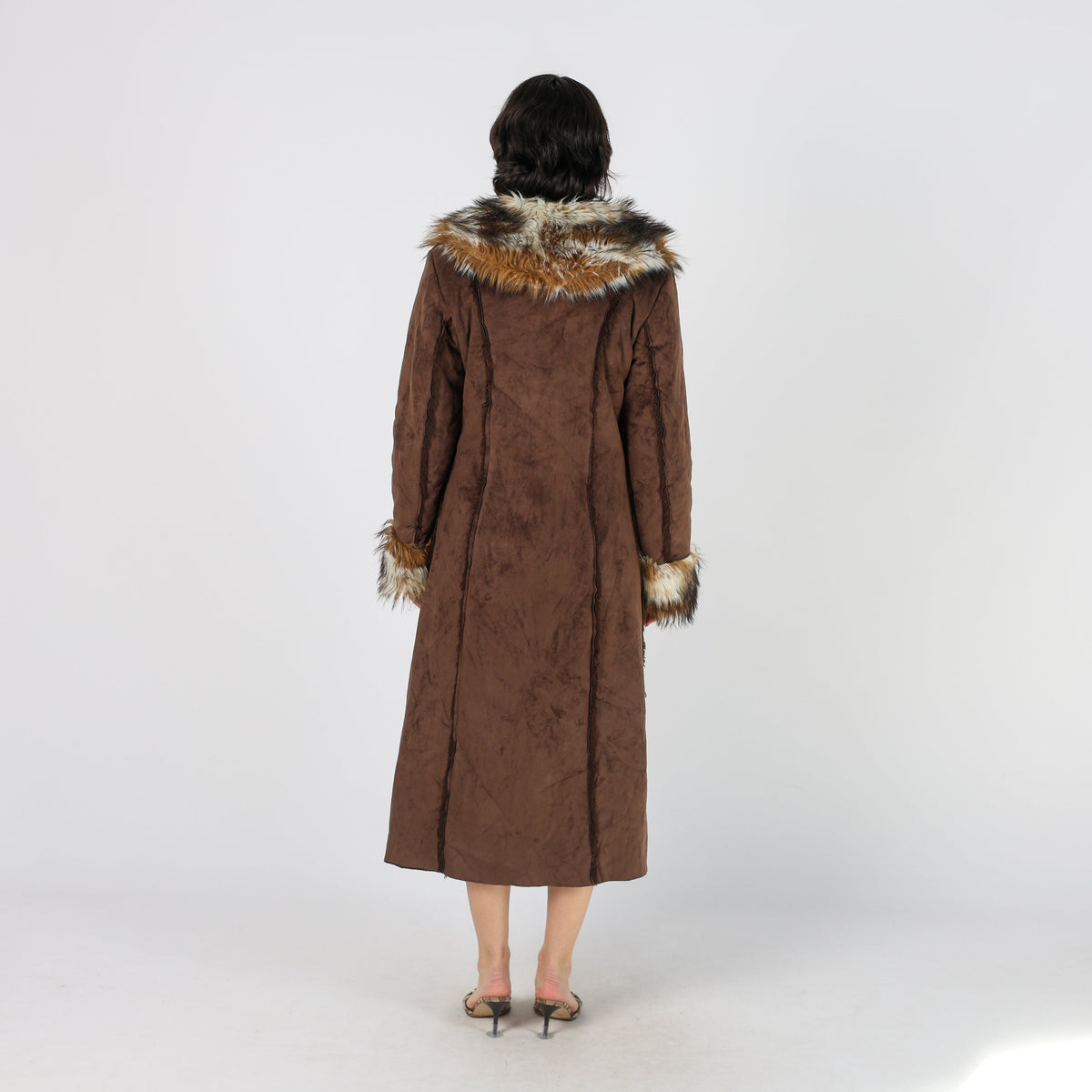 Brown Y2K Afghan Coat (M)