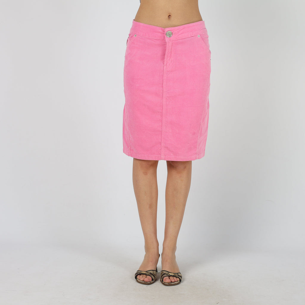 Pink Y2K Cord Skirt (S)