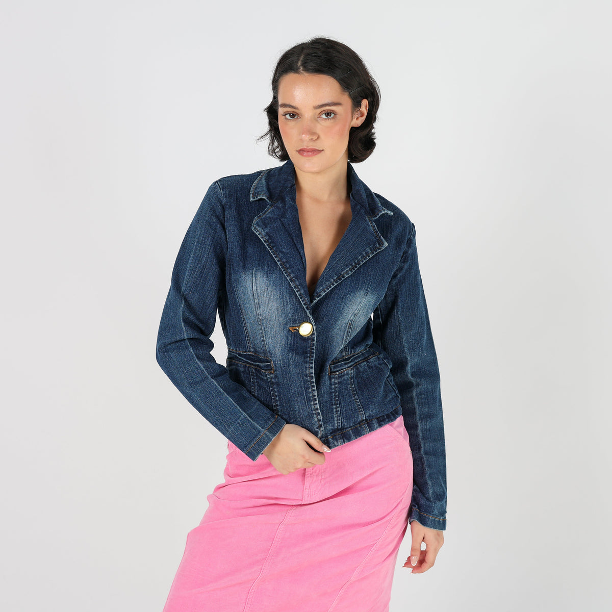 Blue Y2K XFN Denim Jacket (M)