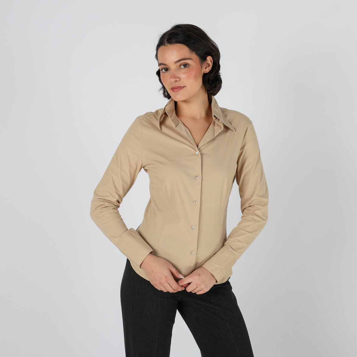 Beige Y2K Shirt (S)