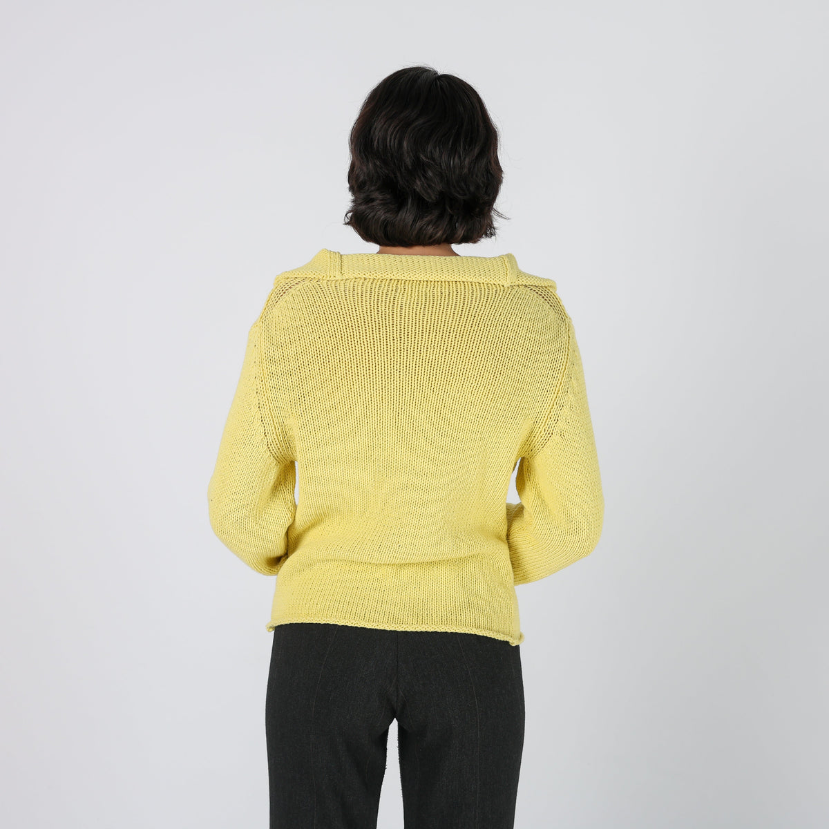 Yellow Y2K Stefanel Knitted Jumper (S)