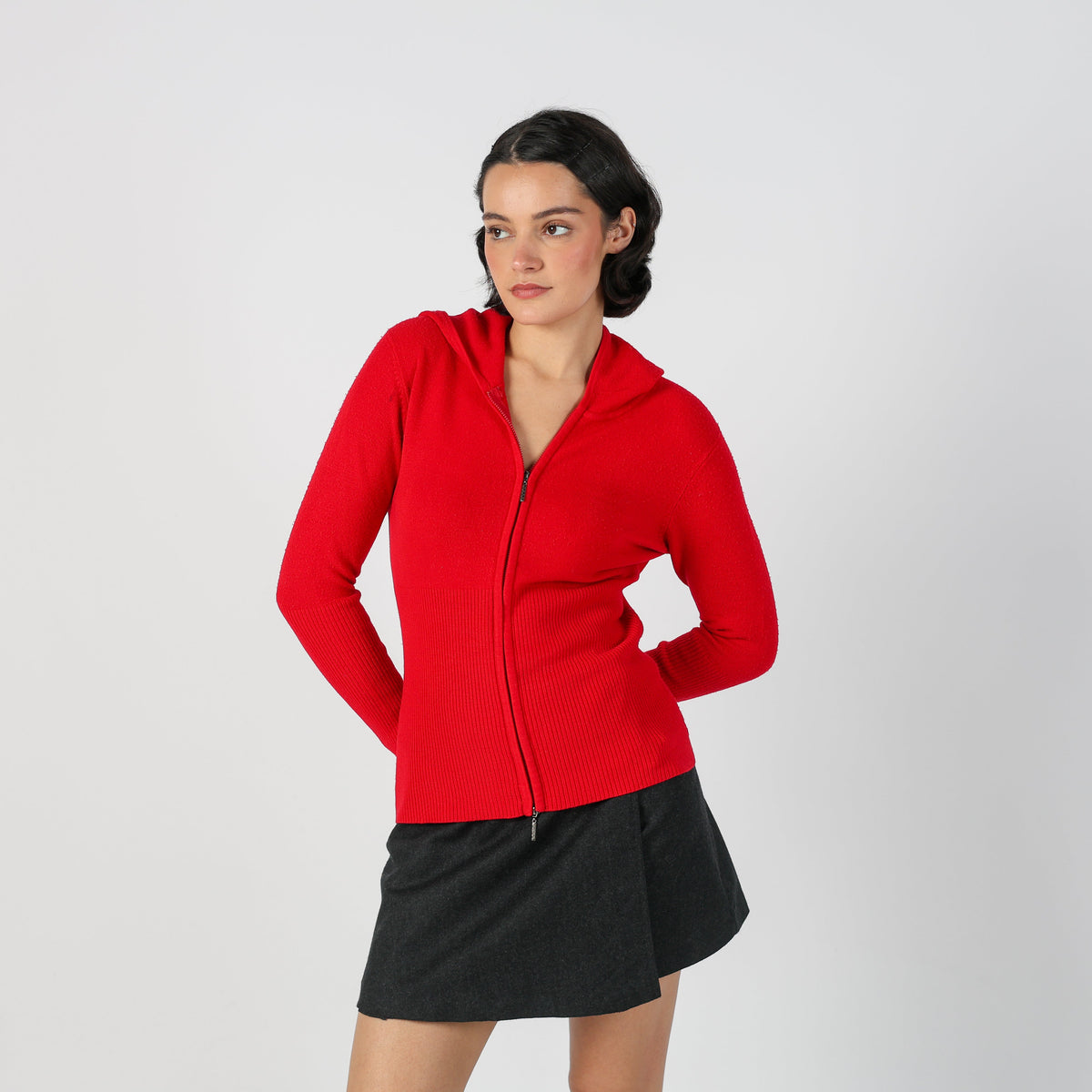 Red Y2K Made in Italy Knitted Jumper (S)