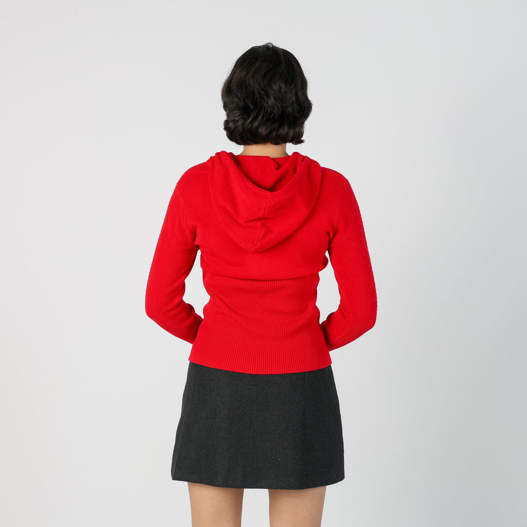 Red Y2K Made in Italy Knitted Jumper (S)