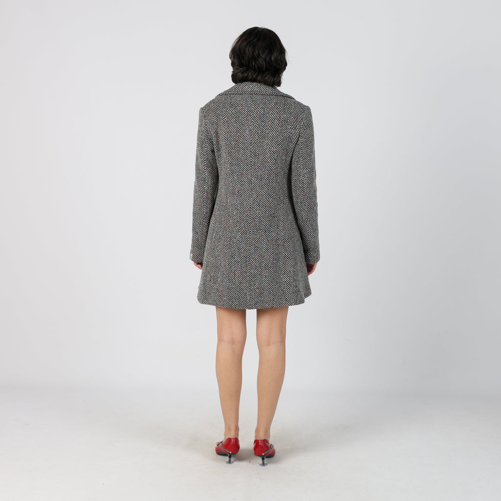 Navy Blue Y2K Miss Sixty Coat Wool Blend (S)