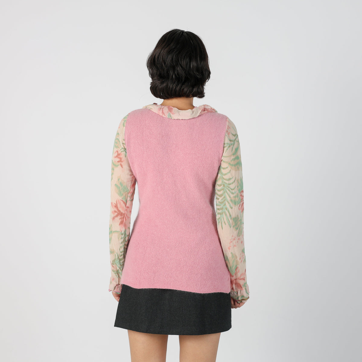 Baby Pink Y2K Twinset Knitted Top (S)