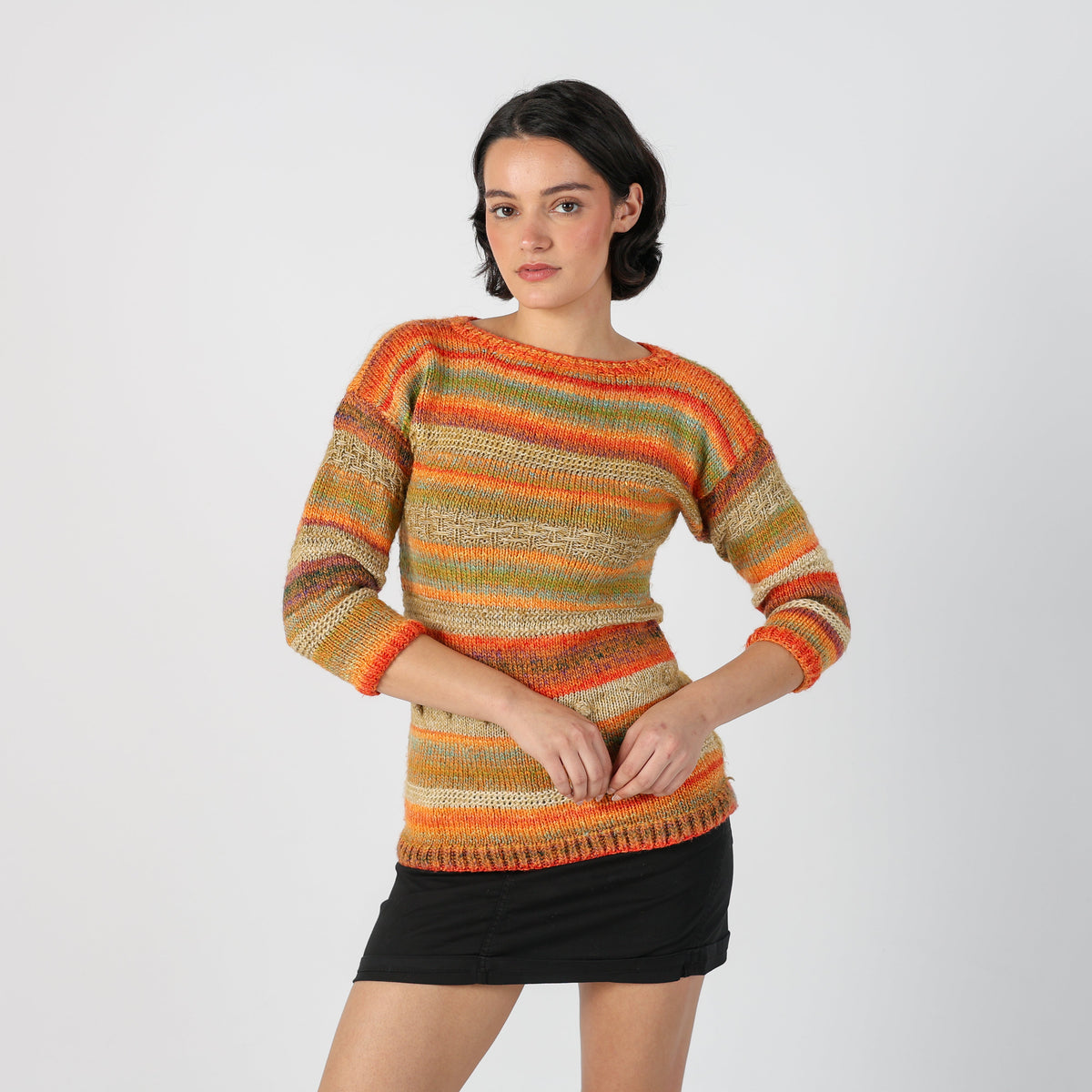 Orange Y2K Knitted Jumper (S)