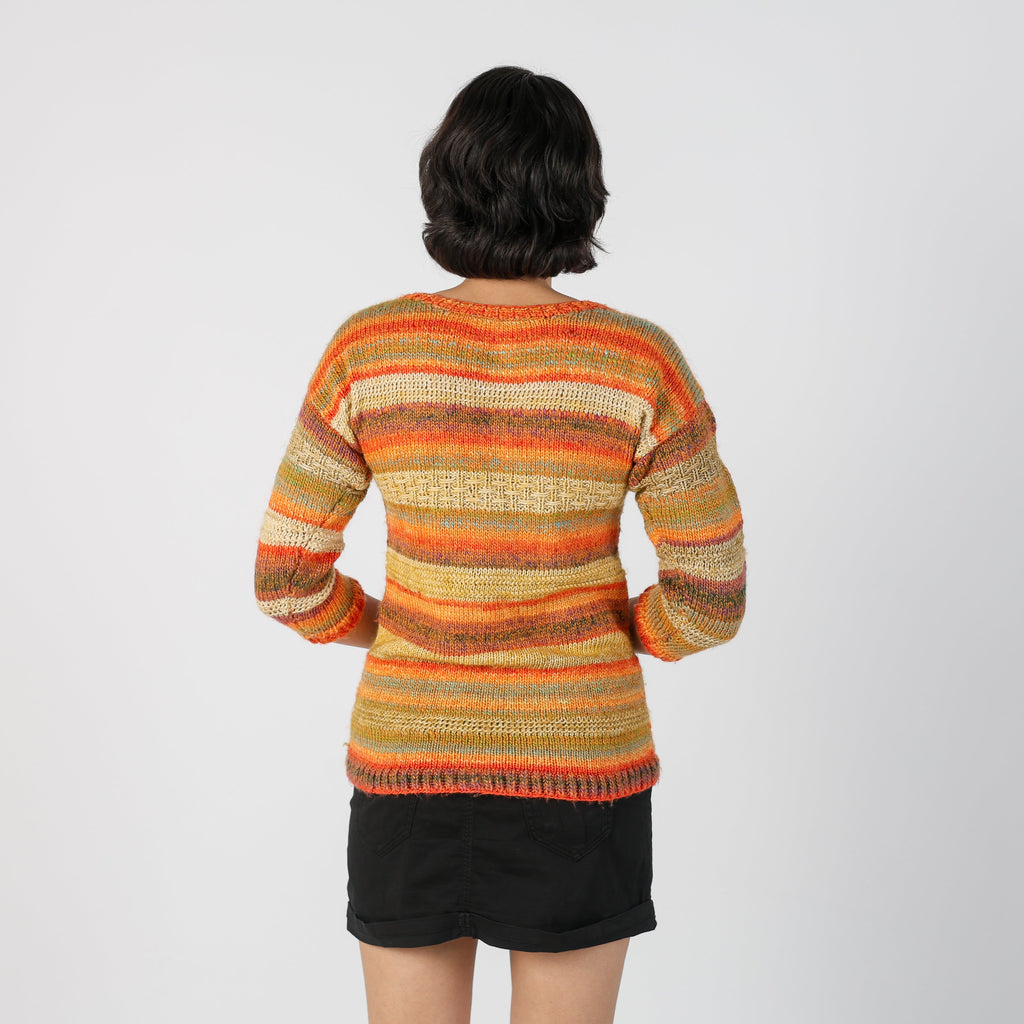 Orange Y2K Knitted Jumper (S)