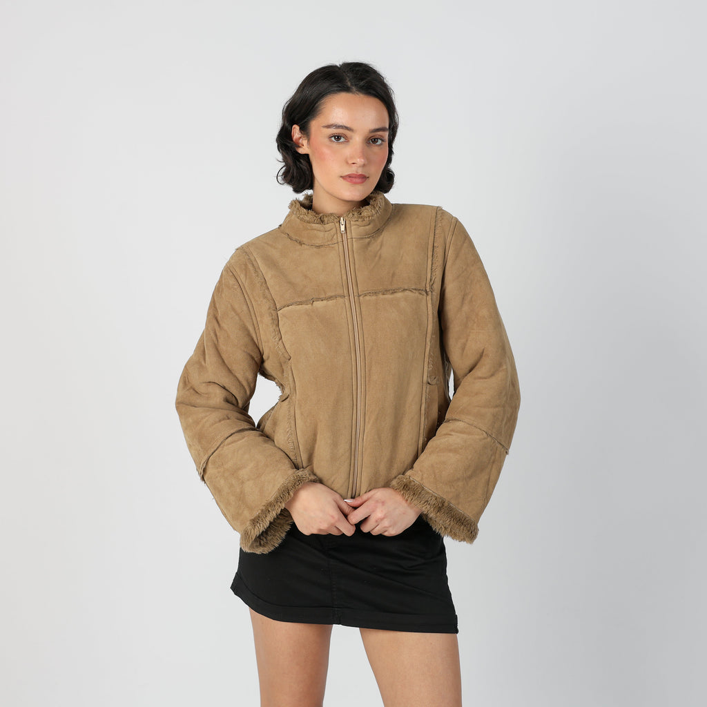 Tan Y2K 17 & co Afghan Coat (M)