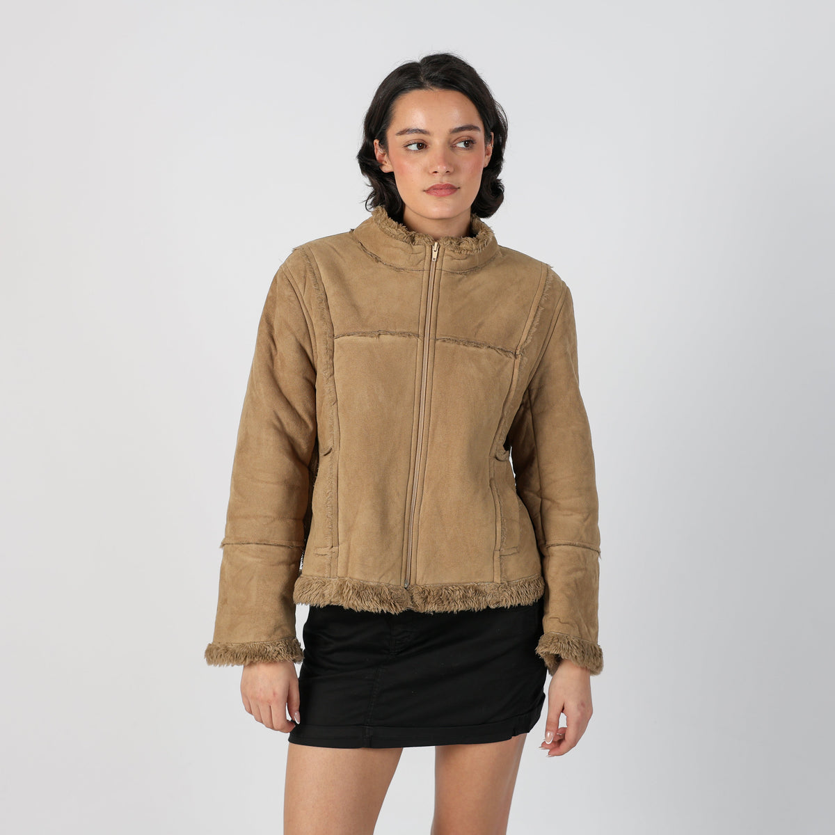 Tan Y2K 17 & co Afghan Coat (M)