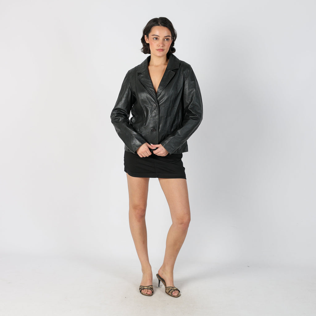 Black Y2K Woven Mini Skirt (S)