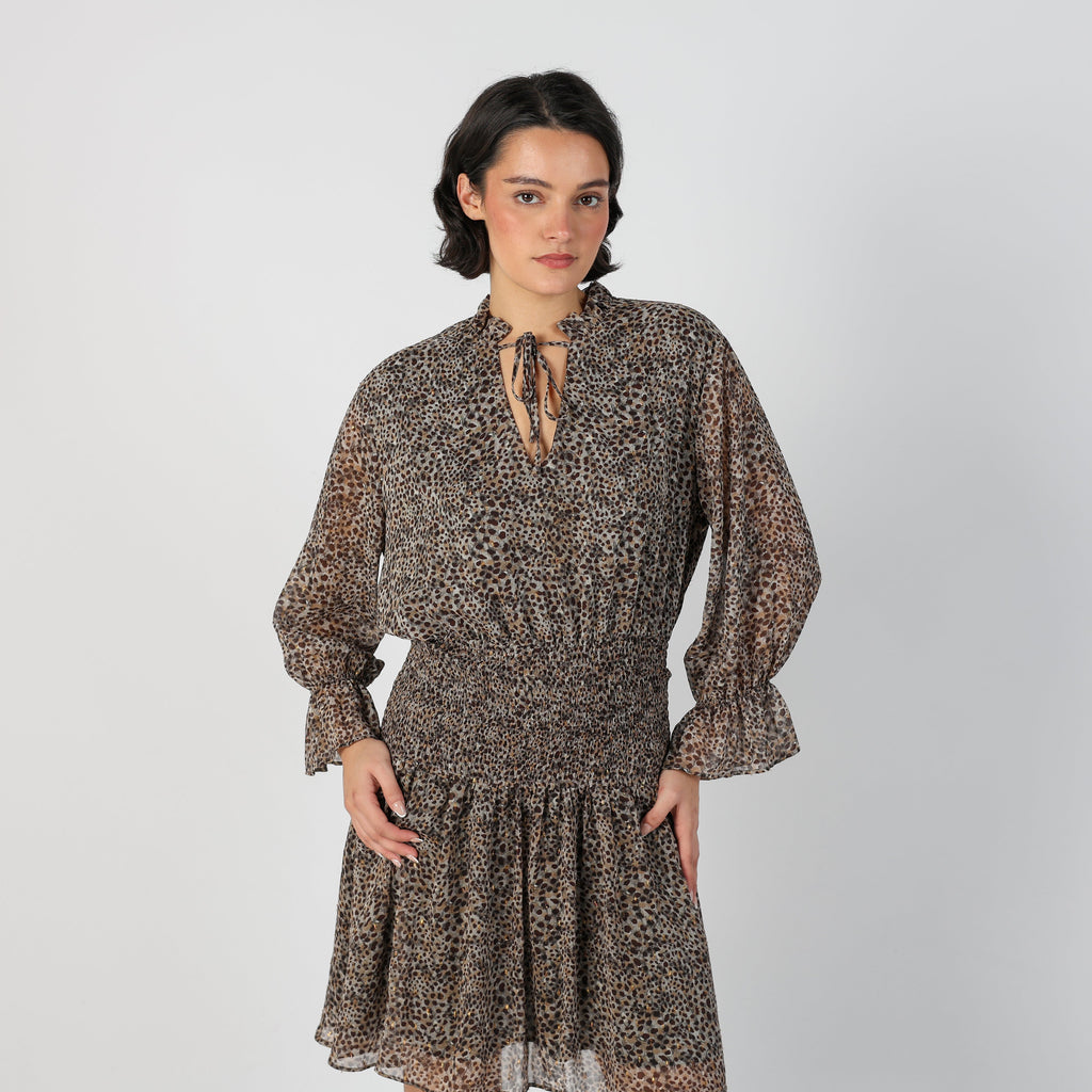 Brown Y2K Liu Jo Woven Midi Dress (M)